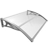 Auvent de porte marquise 120x80 cm transparent en Polycarbonate anti UV - voonot.com