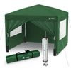 Tonnelle de Jardin 3x3m Pliable avec portes et fenêtres Vert - voonot.com
