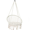 Fauteuil suspendu avec coussin rond beige - voonot.com