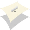 Voile d’ombrage Rectangulaire Imperméable Polyester avec Corde 3x4m Beige - voonot.com