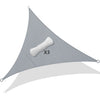 Voile d’ombrage Triangle Imperméable Polyester avec Corde 5x5x5m Gris - voonot.com