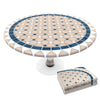 Nappe de table ronde en PVC Tissu non-tissé style ceramique - voonot.com