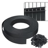 Kit de lamelles occultantes PVC brise vue 75m x 4.7cm avec 150 clips Noir - voonot.com