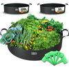 Lot de 3 sacs de plantation non tisse 200L avec poignee Noir - voonot.com