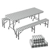 Lot 3 nappes de table et banc en PVC Vinyle style ceramique - voonot.com