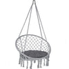 Fauteuil suspendu avec coussin rond gris - voonot.com
