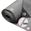 Brise vue occultant en HDPE 230g/m² 1.5x10m avec attaches de fixation gris - voonot.com