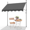 Auvent retractable manuel sans percage 300cm Gris - voonot.com