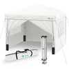Tonnelle de Jardin 3x3m Pliable avec portes et fenêtres Blanc - voonot.com