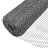 Grillage a poule avec fils 13mm en PVC gaine gris 1x25M - voonot.com
