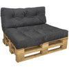 Lot de 2 Coussins pour palettes en bois gris - voonot.com