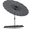 Parasol inclinable 270cm Shanghai avec housse de protection gris - voonot.com