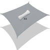 Voile d’ombrage Rectangulaire Imperméable Polyester avec Corde 3x4m Gris - voonot.com