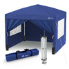 Tonnelle de Jardin 3x3m Pliable avec portes et fenêtres Bleu - voonot.com