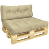 Lot de 2 Coussins pour palettes en bois beige - voonot.com