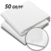 Voile d’hivernage en Polypropylème 50g/m² 1.5x20m avec piquets blanc - voonot.com