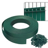 Kit de lamelles occultantes PVC brise vue 75m x 4.7cm avec 150 clips Vert - voonot.com