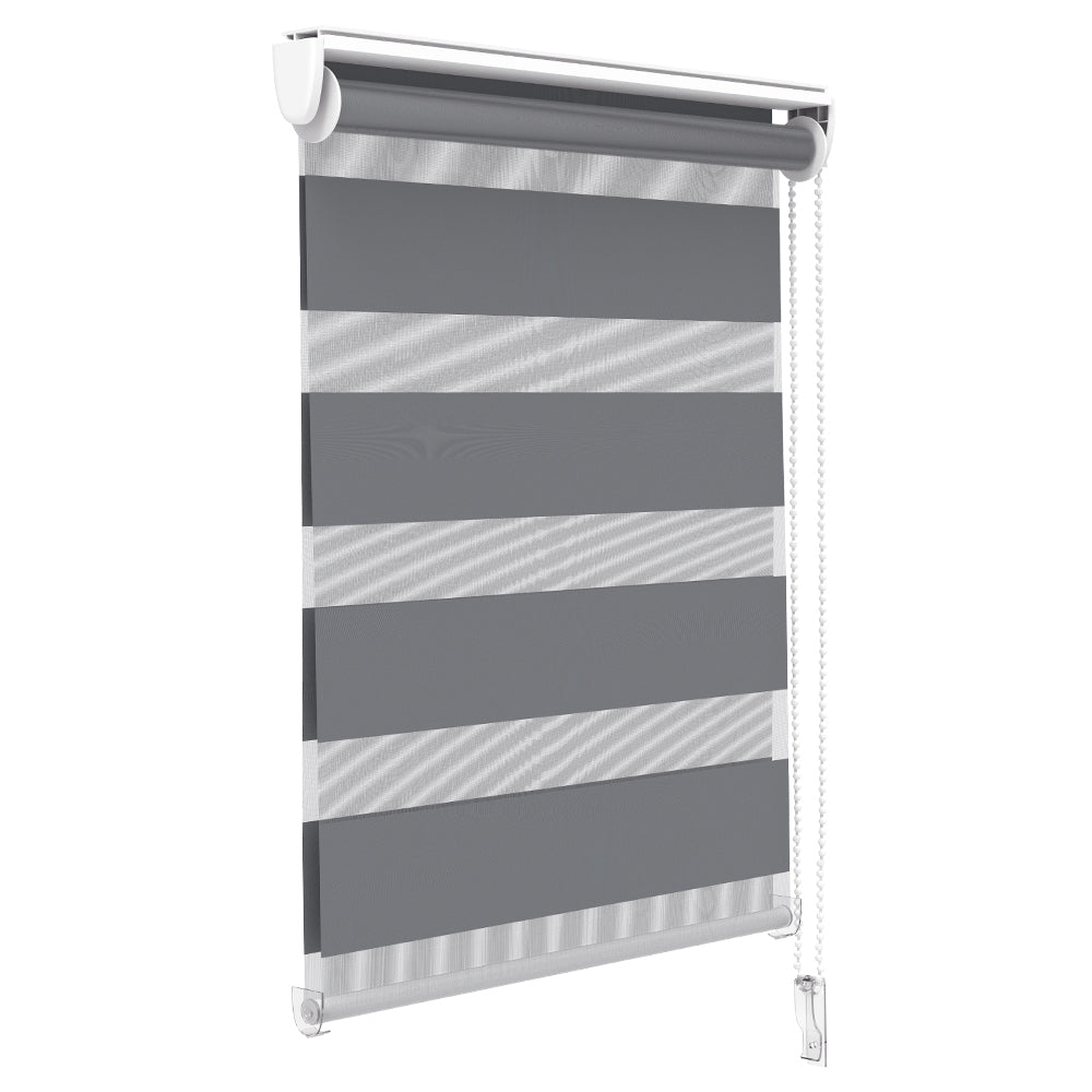 Store enrouleur jour nuit double 45x150cm Gris - voonot.com