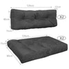Lot de 4 Coussins pour palettes en bois gris - voonot.com