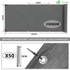 Brise vue occultant en HDPE 230g/m² 1x10m avec attaches de fixation gris - voonot.com