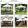 Tonnelle de jardin 3x3m pliable Blanche avec sac de transport - voonot.com