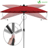 Parasol inclinable 270cm Shanghai avec housse de protection rouge - voonot.com