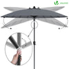 Parasol inclinable 270cm Shanghai avec housse de protection gris - voonot.com