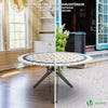 Nappe de table ronde en PVC Tissu non-tissé style ceramique - voonot.com