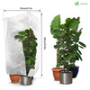 Lot de 3 Housse Hivernage Plante avec Cordon  et zipper Polypropylème 80g/m² 120x180cm blanc - voonot.com