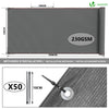 Brise vue occultant en HDPE 230g/m² 1.8x10m avec attaches de fixation gris - voonot.com