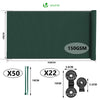 Brise vue occultant en HDPE 150g/m² 1.8x10m avec attaches de fixation vert - voonot.com