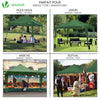 Tonnelle de jardin 3x3m pliable verte avec sac de transport - voonot.com