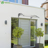 Auvent de porte marquise 100x80 cm transparent en Polycarbonate anti UV - voonot.com