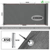 Brise vue occultant en HDPE 230g/m² 1.5x10m avec attaches de fixation gris - voonot.com