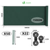 Brise vue occultant en HDPE 150g/m² 1x10m avec attaches de fixation vert - voonot.com