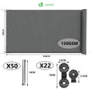 Brise vue occultant en HDPE 150g/m² 1.8x10m avec attaches de fixation gris - voonot.com