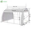 Serre de jardin Toute Saison 9m2 avec portes laterales - voonot.com
