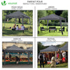 Tonnelle de jardin 3x3m pliable Grise avec sac de transport - voonot.com