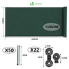 Brise vue occultant en HDPE 150g/m² 1.5x10m avec attaches de fixation vert - voonot.com