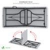 Table de camping pique nique pliable 180cm HDPE blanc - voonot.com