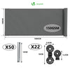 Brise vue occultant en HDPE 150g/m² 1x10m avec attaches de fixation gris - voonot.com