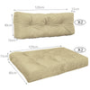 Lot de 4 Coussins pour palettes en bois beige - voonot.com