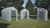 Serre de jardin avec etageres et bache PE renforcee 135g/m2 143x143x195cm