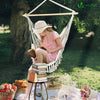 Chaise suspendue hamac avec 2 oreillers Beige - voonot.com