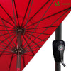 Parasol inclinable 270cm Shanghai avec housse de protection rouge - voonot.com