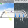 Auvent de porte marquise 100x80 cm transparent en Polycarbonate anti UV - voonot.com