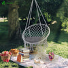Fauteuil suspendu avec coussin rond gris - voonot.com