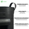 Lot 3 sacs de plantation non tisse avec fenetre velcro et poignee 43L Noir - voonot.com