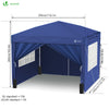 Tonnelle de Jardin 3x3m Pliable avec portes et fenêtres Bleu - voonot.com