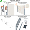 Paravent retractable avec housse de protection 160x300cm Beige - voonot.com